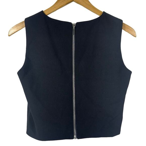 Belle Badgley Mischka Black Sleeveless Crop Top Size US 2 - Picture 2 of 11